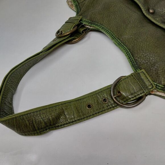 Green Faux Leather Shoulder Bag - Picture 4 of 12